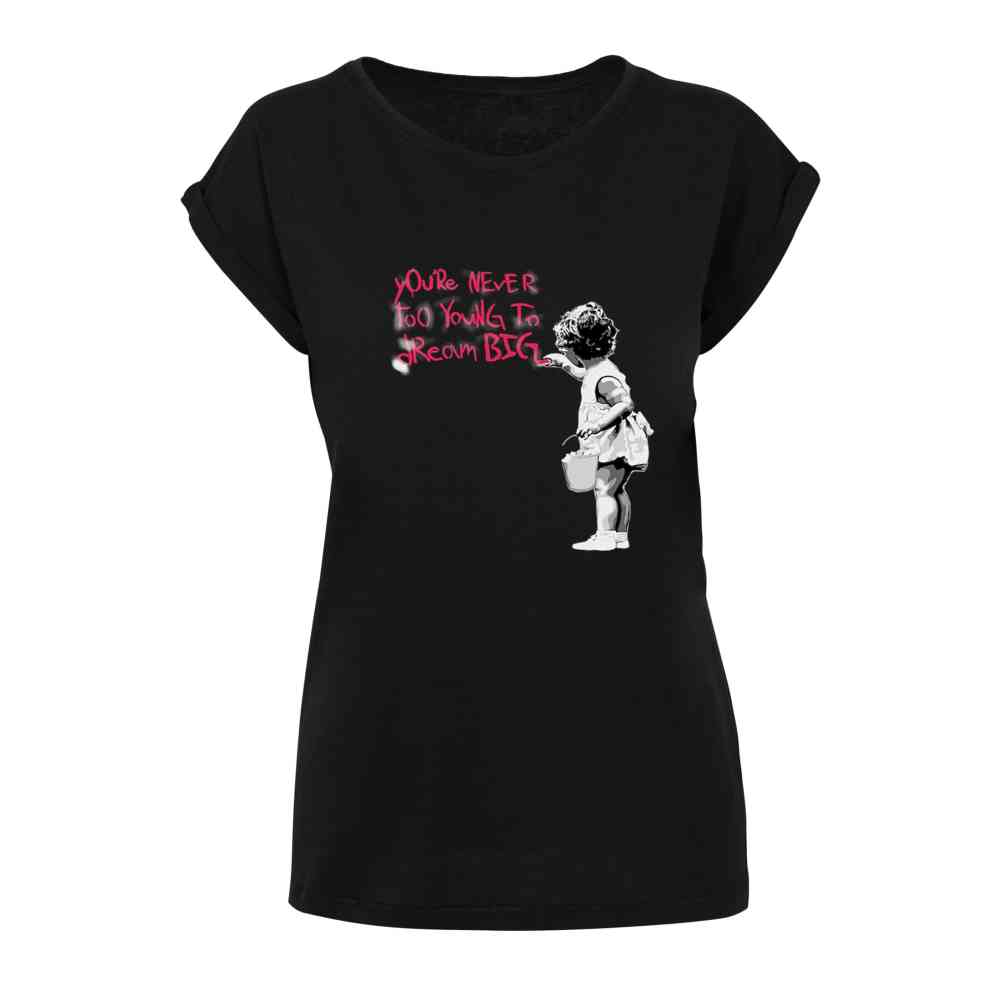 Merchcode Banksy - Dream Big Ladies Tshirt - Black